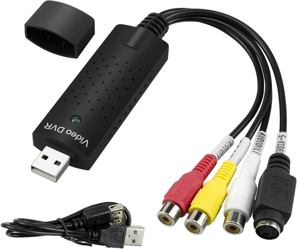 Little World USB 2.0 Audio/Video Converter, Video Capture Card VHS Box VHS VCR TV to Digital Converter, Windows 2000/XP/Vista/7/8/10/11/Mac