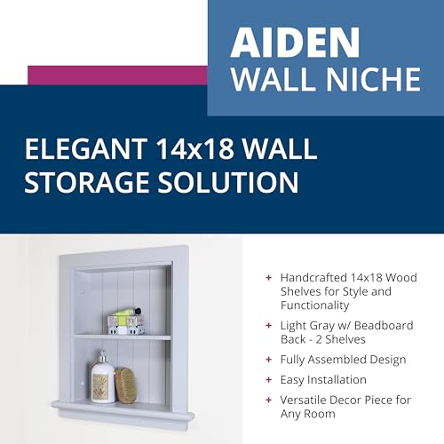 Bathroom Wall Niche Medicine Cabinet Replacement 14x18 Light Gray q7