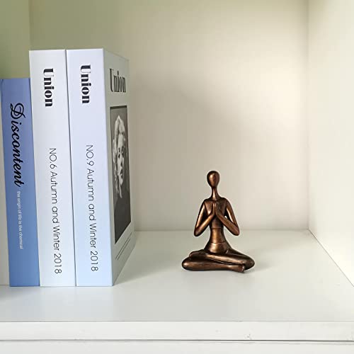 Yoga Sitting Posture Resin Statue Decor for Home Office a7