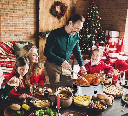 Electric Roaster Oven 22Qt with Glass Lid and Removable Pan a7