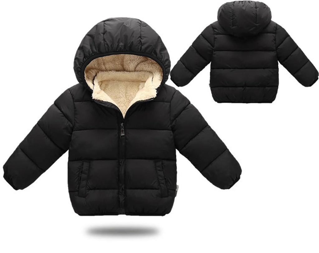 Toddler Boys Winter Hooded Jacket Warm Outwear k7