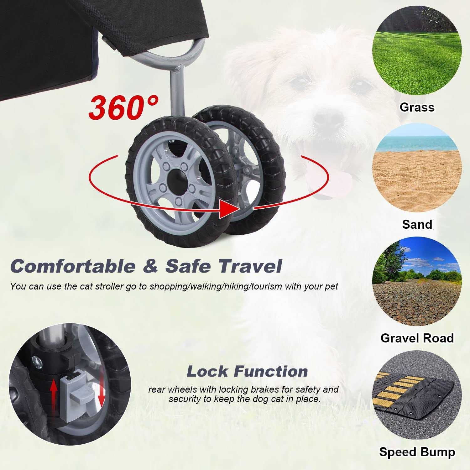 Pet Stroller Travel Folding Carrier a7