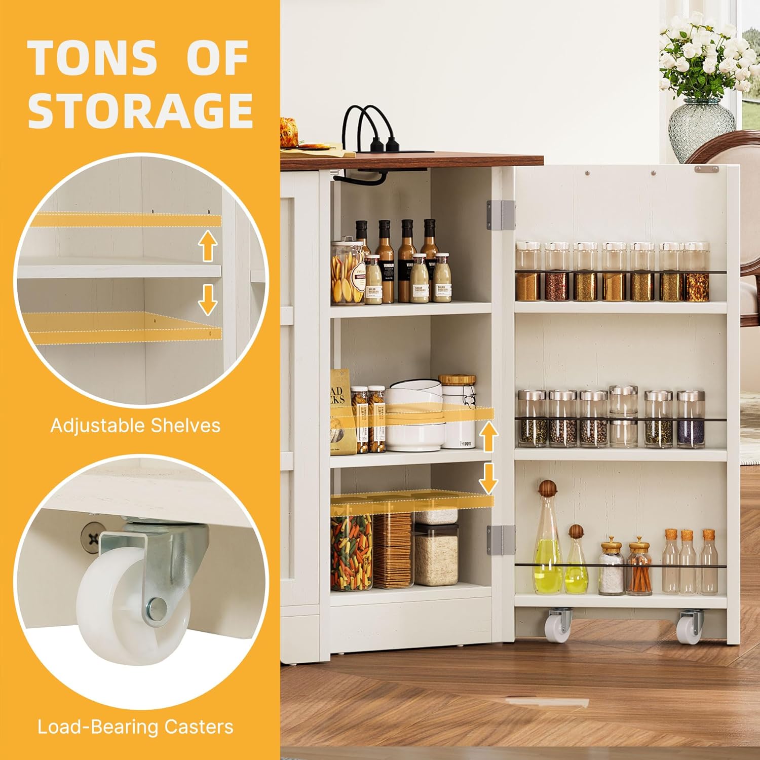 Tilt Out Trash Cabinet 13 Gallon Hidden Pull Out Bin White Oak a7
