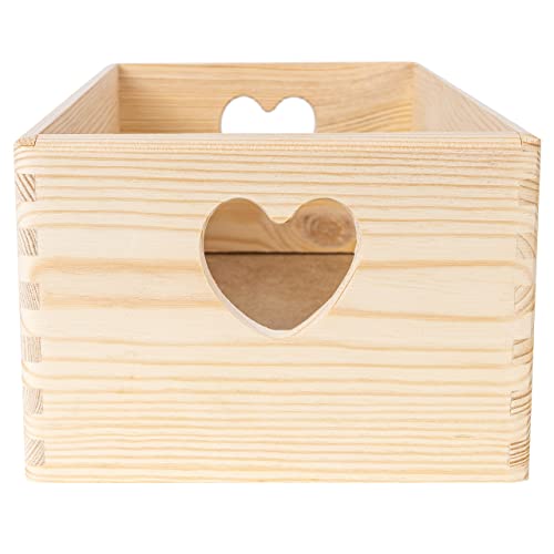 Large Wooden Nesting Crate with Handles 11.8x7.9x5.5in k7