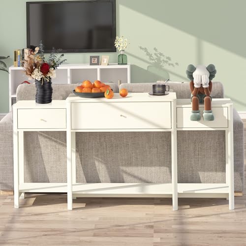 Console Table with Drawer Marble Texture Top Sideboard7k