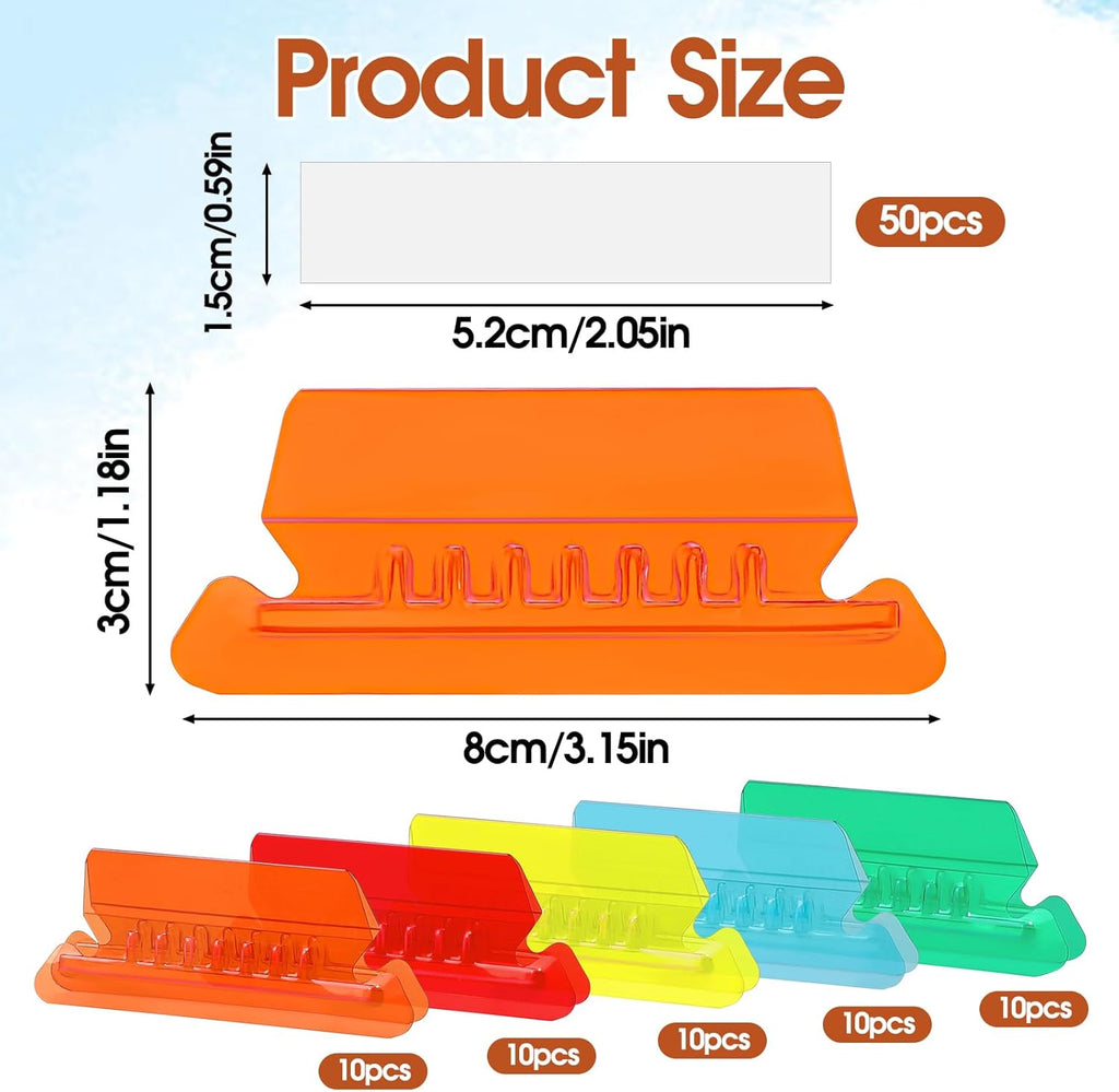 File Folder Labels Plastic Tabs Organizer 4-Inch k7