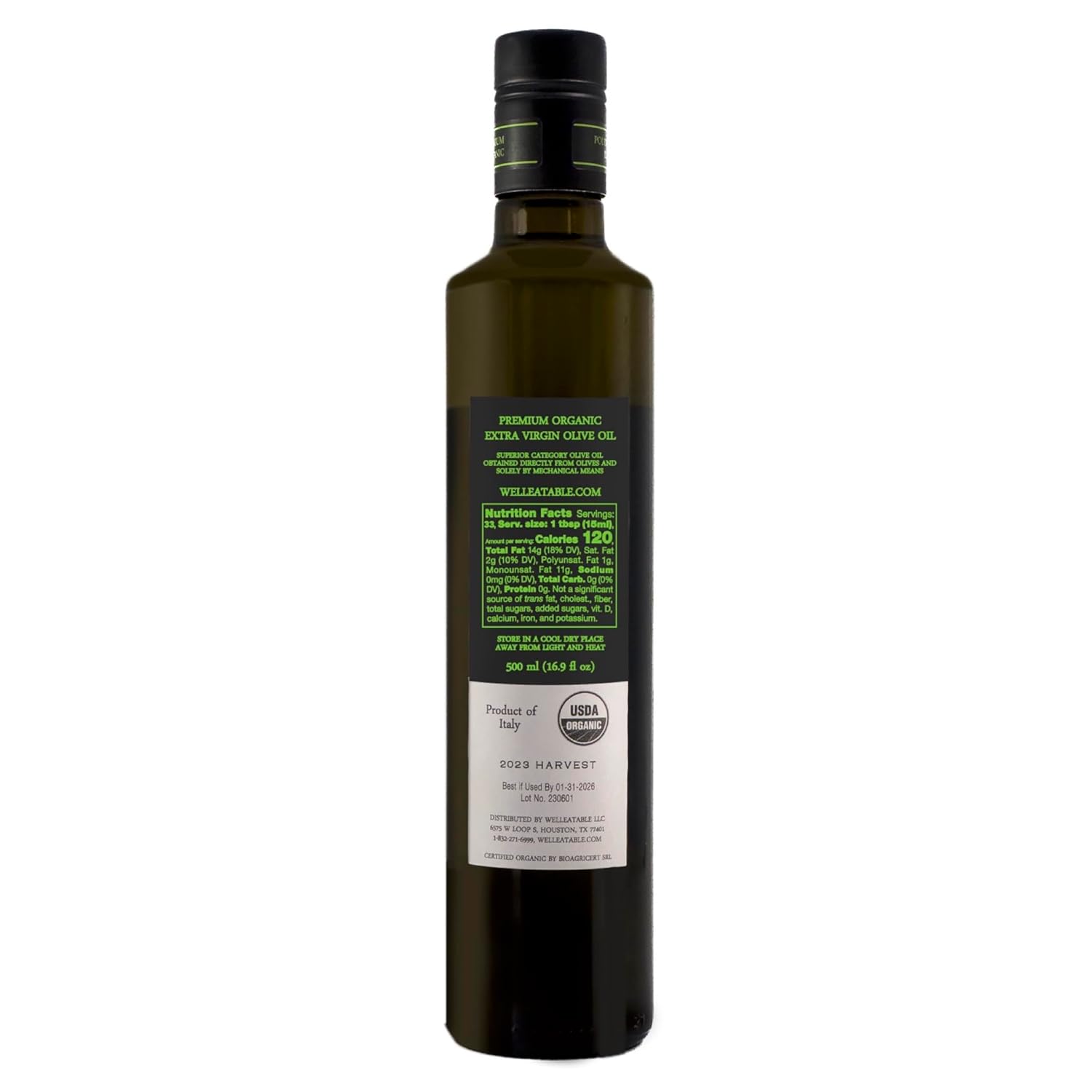 Organic Extra Virgin Olive Oil Early Harvest 16.9 fl oz k7
