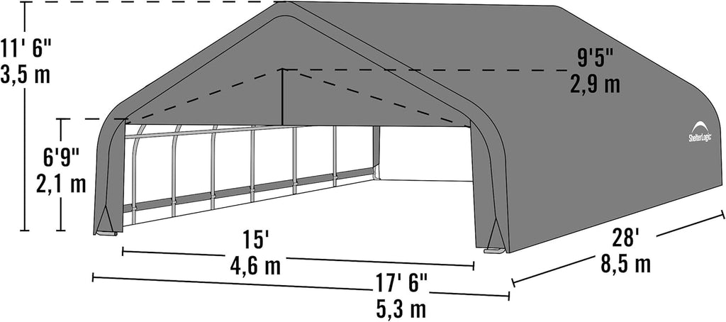 Shelter 18x28x12 Peak Style a7