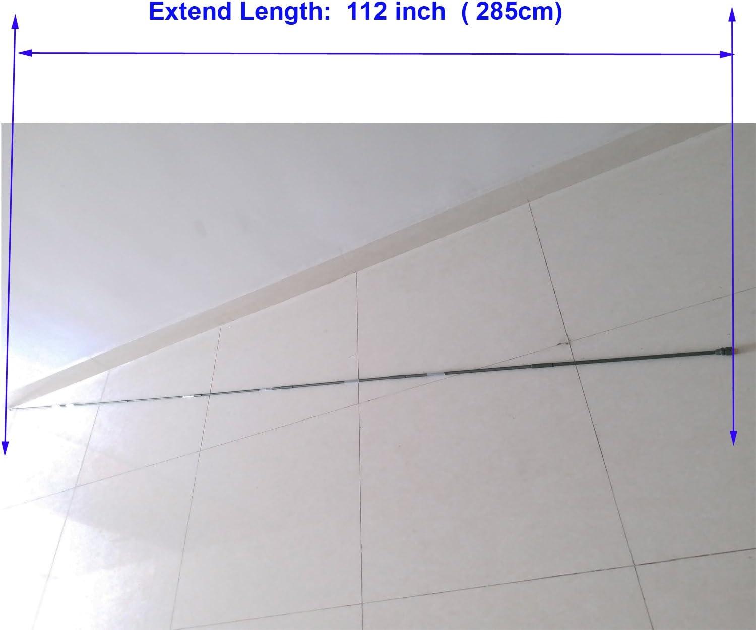 Collapsible 7 Element Whip Antenna 285 CM a7