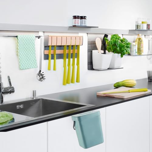 Folding Waste Bin with Lid and Handle for Kitchen Bathroom a7