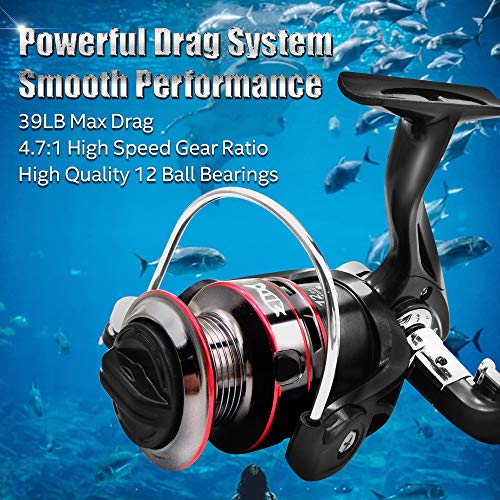 Fishing Reel Ultralight 5.2:1 Gear Ratio 12 Ball Bearings k7