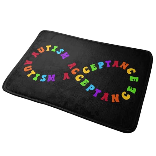 Autism Pro Acceptance Infinity Symbol for Neurodiversity Ultra Soft Area Rug for Living Room Indoor Decoration Non Slip Carpet Bedroom Mat Nursery Office Home Decor