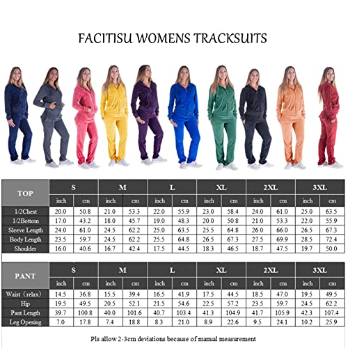Velour Tracksuit 2 Piece Set for Women Jogging Outfit k7m