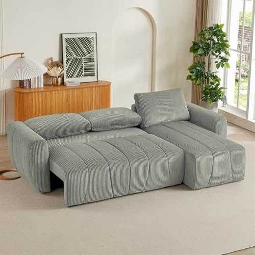 Modular Sectional Sleeper Sofa with Storage, Convertible L Shape Couch q7k