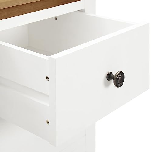 Wardrobe Solid Oak Wood with Hanging Rod and Drawers k7m