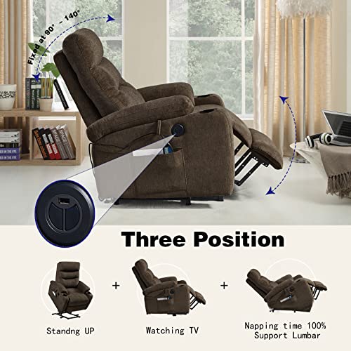 Power Recliner Chair with Heat and Massage for Elderly a7