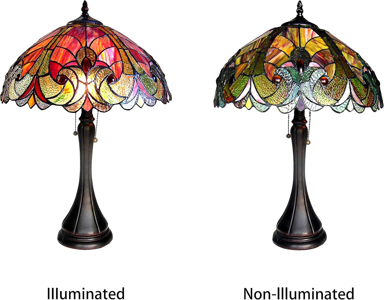 Victorian 2 Light Table Lamp 16 Shade a7