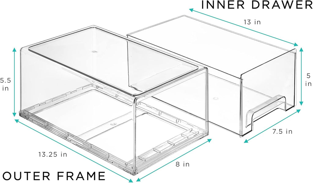 Fridge Organizer Drawers and Stackable Bins a7