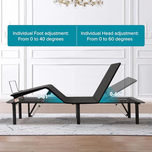 Adjustable Bed Frame with Wireless Remote Control, Twin XL k7