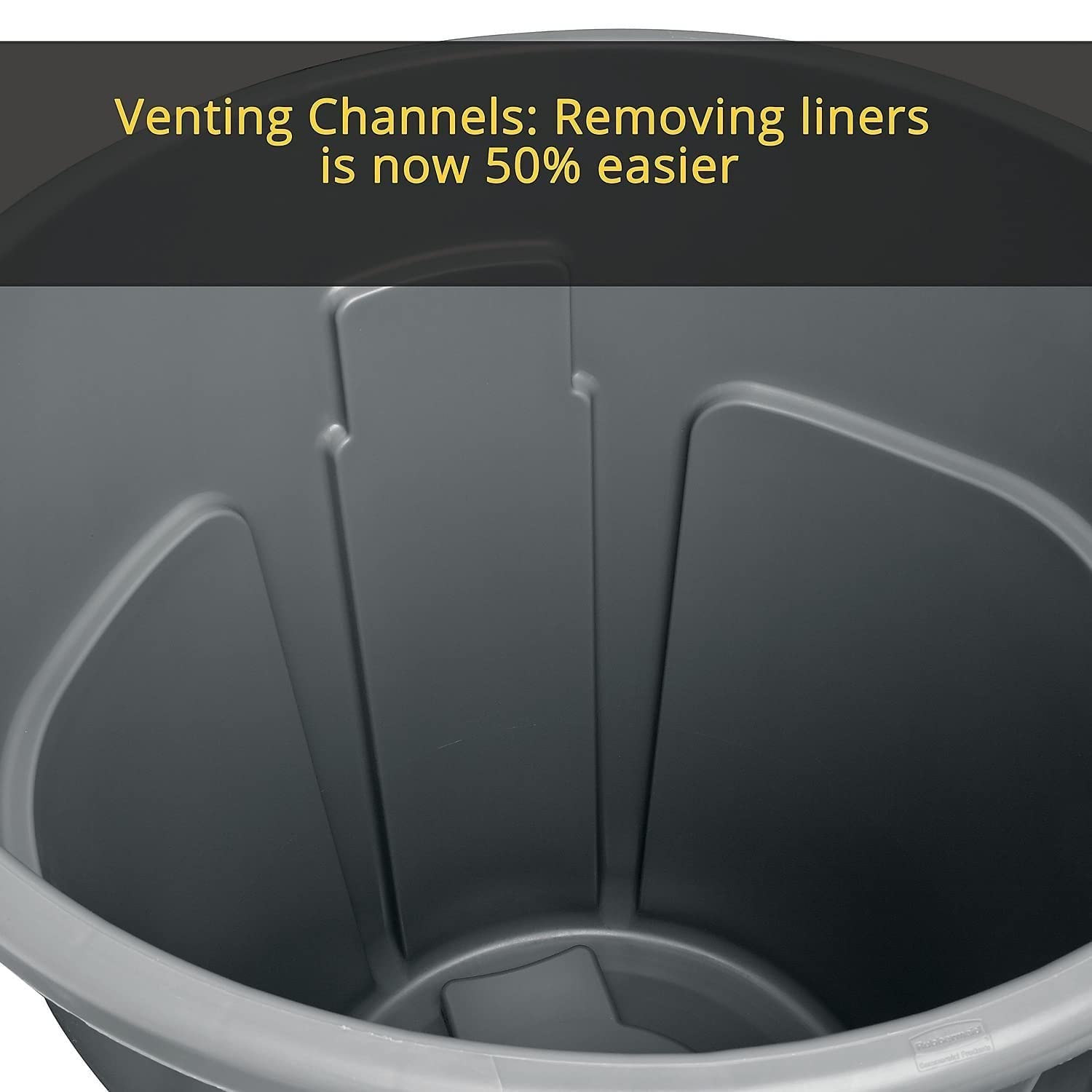 Plastic Round Container 32 gal Gray a7
