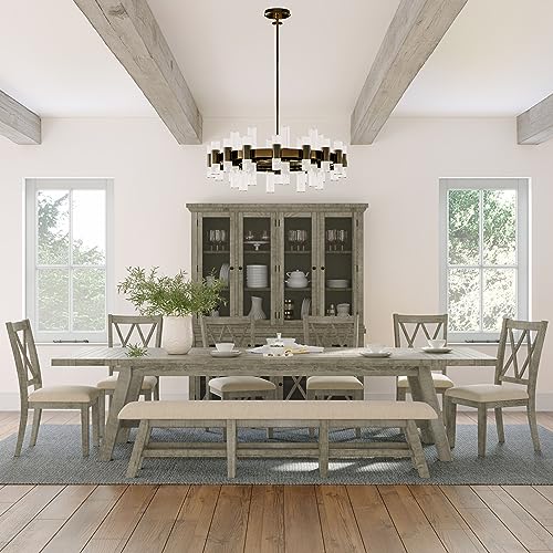 Rustic Pine 4-Drawer Sideboard Buffet Server a7