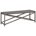 Patio Bench, Patio Bench Shower Bench Ottomans Decorative Bench Suitable for Entryway Porch Yard Bedroom, 47.2" Poly Rattan Brown