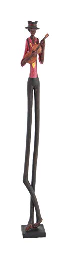 Polystone Musician Decorative Sculpture Set of 4 Brown k7m