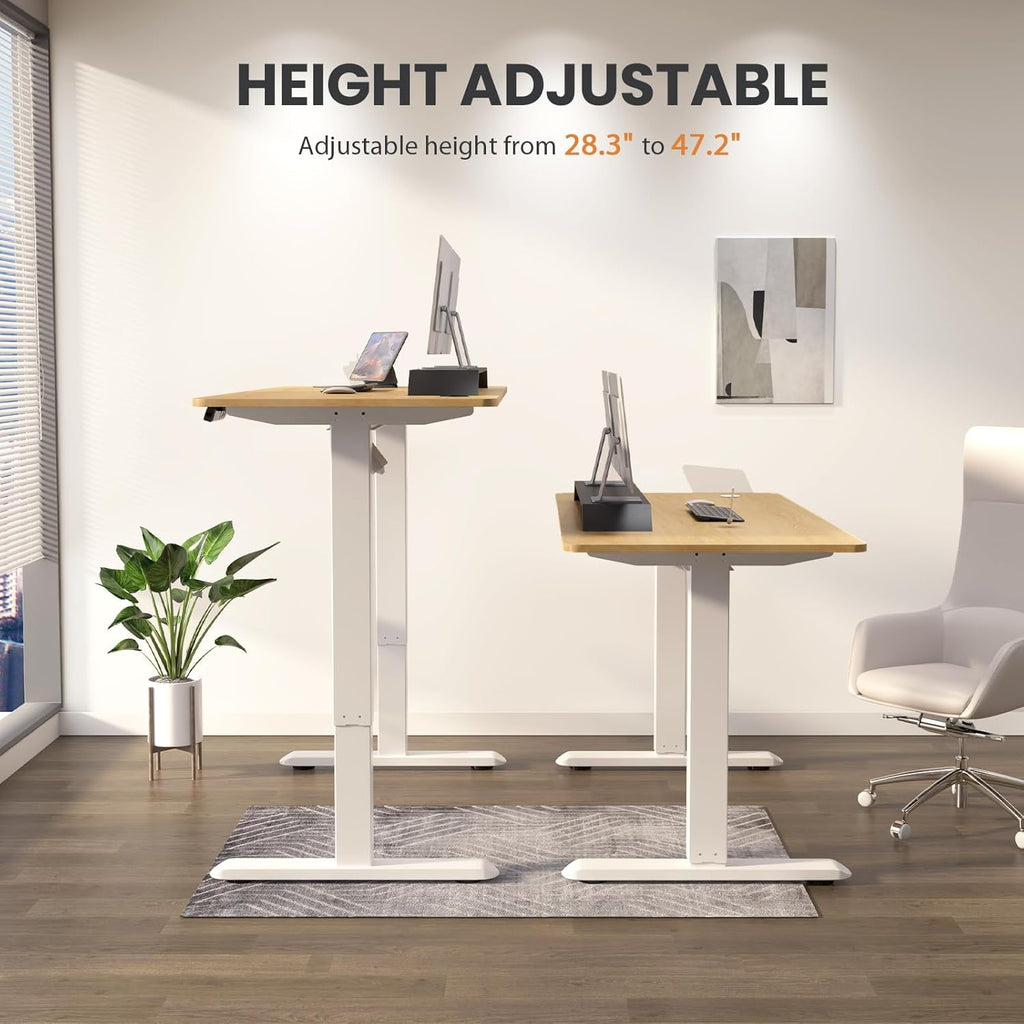 Adjustable Standing Desk 48 x 24 Maple k7p