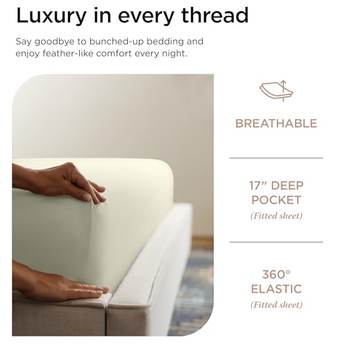 Cotton Sheet Set Queen 4PC Sateen Weave Deep Pocket k7m