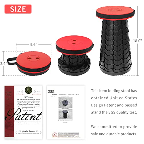 Portable Collapsible Telescoping Stool Lightweight 400lbs for Camping Hiking Travel a7
