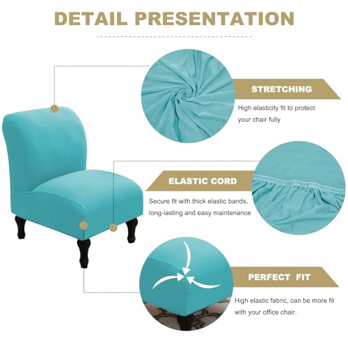 Armless Chair Slipcover Stretch Washable 2 Pack q7k