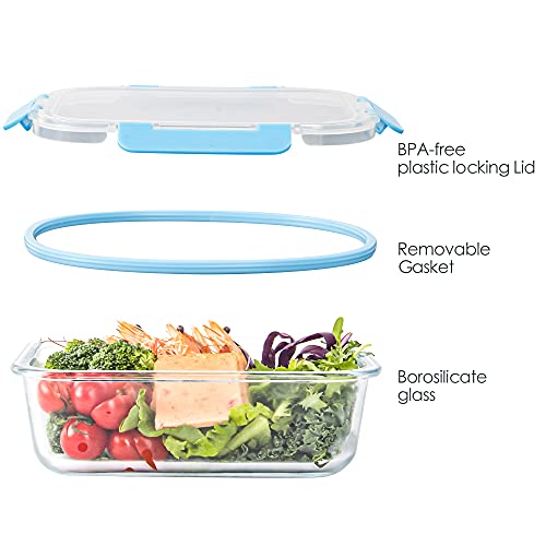 Glass Food Storage Containers with Lids Airtight Leak Proof7k