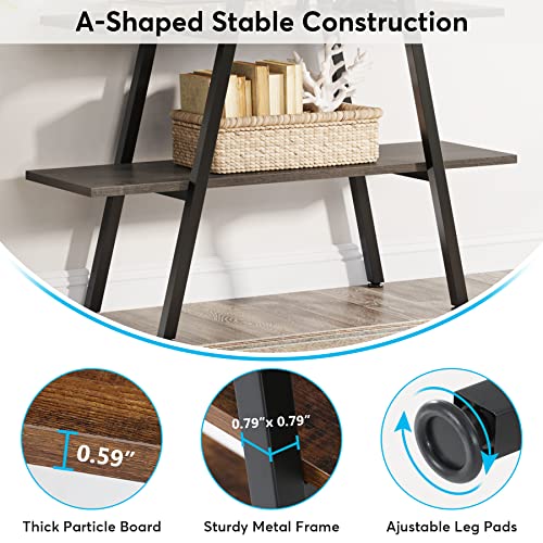 4-Tier A-Shaped Bookcase Ladder Shelf for Living Room k7m