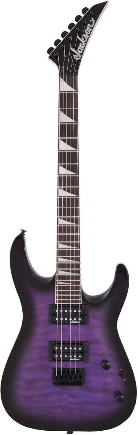 Jackson JS Series Dinky Arch Top JS32Q DKA HT Guitar Transparent Purple Burst Bundle with Molded Case k7q