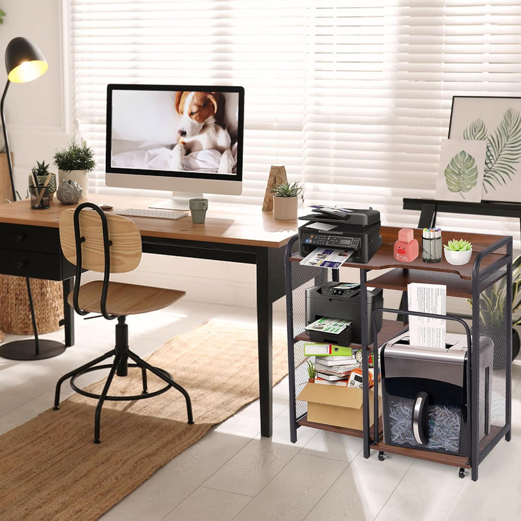 Printer Stand with Storage 3 Tier Adjustable Rack for Home Office k7m