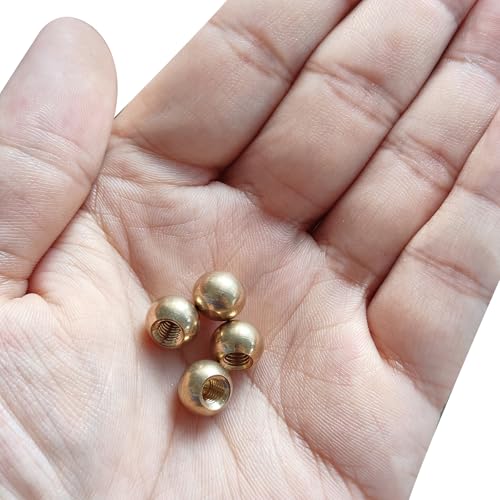 Brass Ball Lamp Decoration Screw Caps Nut Cover 10 Pack a7