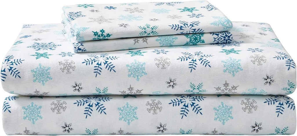 Queen Flannel Cotton Sheets Set Brushed Softness Cozy7k