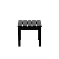 Paradise 18" Outdoor Patio Adirondack Side End Square Table Small HDPE Weather Resistant, Black