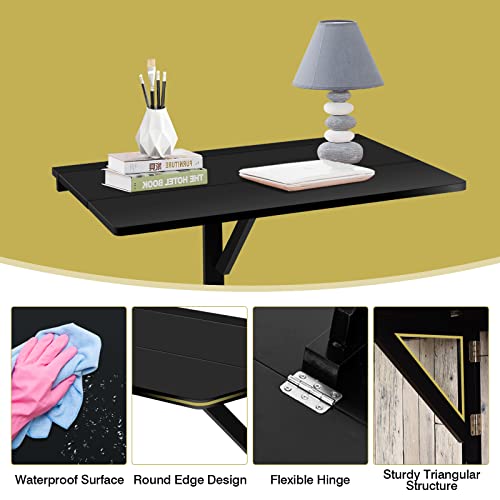 Wall Mounted Folding Desk for Small Spaces Gray k7p