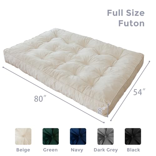 Velvet Futon Mattress Full Size Beige k7m