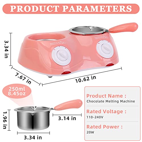 Chocolate Fondue Electric Melting Pot with Double Pot a7