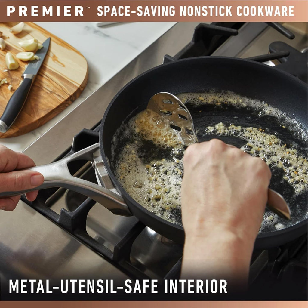Hard Anodized Nonstick Pan with Lid 12 Inch a7