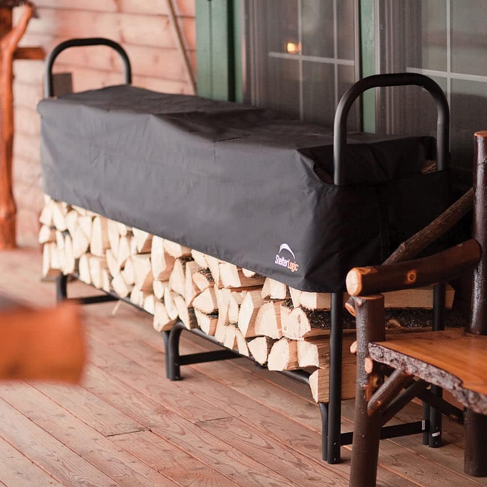 Firewood Rack with Adjustable Cover k7