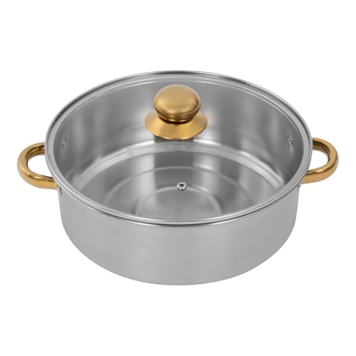 Stainless Steel Steamer Pot 28cm with Glass Lid a7