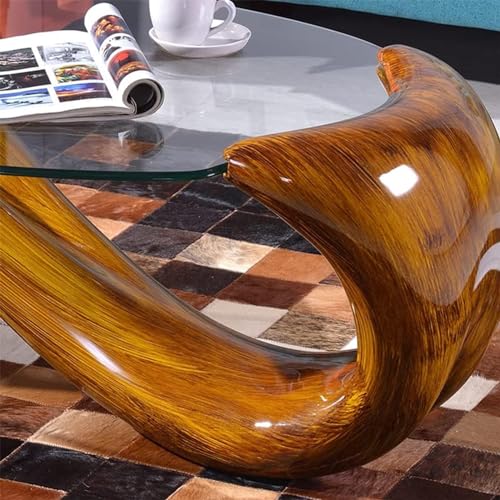 Oval Glass Coffee Table for Living Room Modern Center Table a7