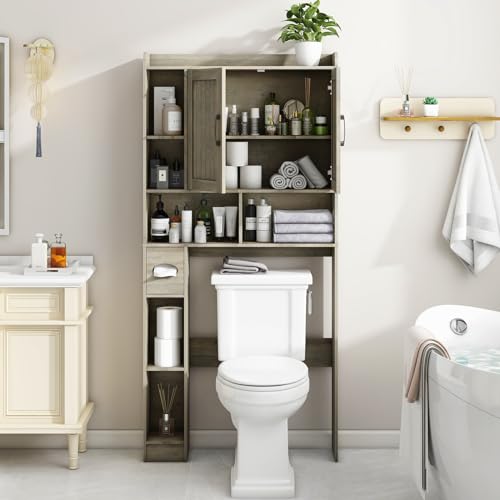 Over The Toilet Storage Cabinet with Sliding Doors a7k
