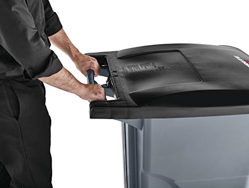 Heavy-Duty Wheeled Trash Can 50 Gallon Gray, 2 Pack a7