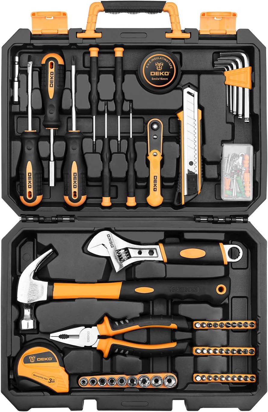 Tool Set with Plastic Tool Box Storage k7m