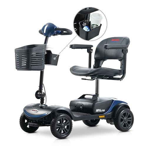 Folding Mobility Scooter for Seniors 4 Wheel Electric Travel Purple k7