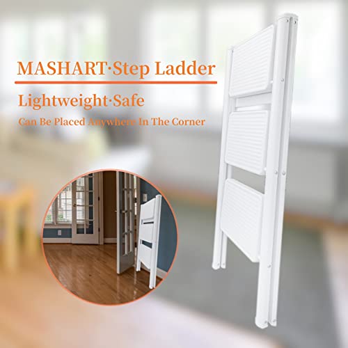 Folding Step Stool with Anti-Slip Pedal, 330lbs Capacity k7a